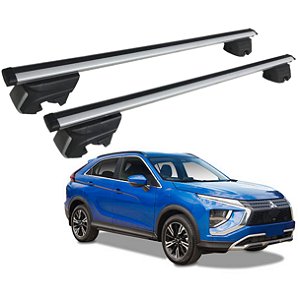 RACK P/ LONGARINAS INTEGRADAS BETA ALUMÍNIO (1,26M) MITSUBISHI ECLIPSE CROSS 2020 2021 2022 2023 2024 2025 - CINZA