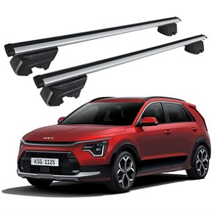 RACK P/ LONGARINAS INTEGRADAS BETA ALUMÍNIO (1,26M) KIA NIRO 2022 2023 2024 2025 - CINZA