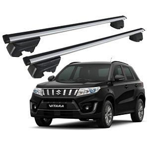 RACK P/ LONGARINAS INTEGRADAS BETA ALUMÍNIO (1,26M) SUZUKI VITARA 2017 2018 2019 2020 2021 2022 - CINZA