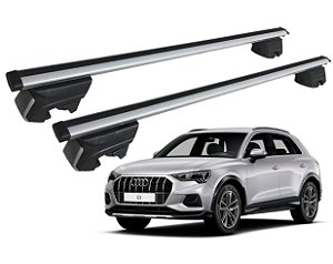 RACK P/ LONGARINAS INTEGRADAS BETA ALUMÍNIO (1,26M) AUDI Q3 2013 2014 2015 2016 2017 2018 2019 2020 2021 2022 2023 - CINZA