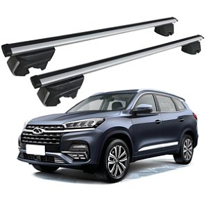 RACK P/ LONGARINAS INTEGRADAS BETA ALUMÍNIO (1,26M) CAOA / CHERY TIGGO 8 2020 2021 2022 2023 2024 - CINZA