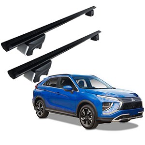 RACK P/ LONGARINAS INTEGRADAS BETA ALUMÍNIO (1,26M) MITSUBISHI ECLIPSE CROSS 2020 2021 2022 2023 2024 2025 - PRETO