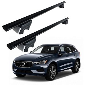 RACK P/ LONGARINAS INTEGRADAS BETA ALUMÍNIO (1,26M) VOLVO XC60 2011 2012 2013 2014 2015 2016 2017 2018 2019 2020 2021 2022 2023 - PRETO