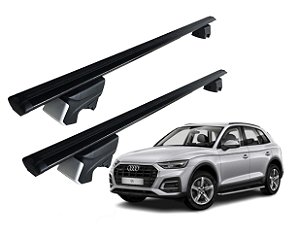RACK P/ LONGARINAS INTEGRADAS BETA ALUMÍNIO (1,26M) AUDI Q5 2009 2010 2011 2012 2013 2014 2015 2016 2017 2018 2019 2020 2021 2022 2023 - PRETO
