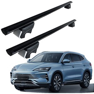 RACK P/ LONGARINAS INTEGRADAS BETA ALUMÍNIO (1,26M) BYD SONG PLUS 2023 2024 2025 - PRETO