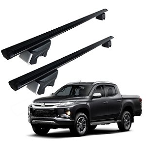 RACK P/ LONGARINAS INTEGRADAS BETA ALUMÍNIO (1,26M) MITSUBISHI L200 TRITON 2021 2022 2023 2024 2025 - PRETO