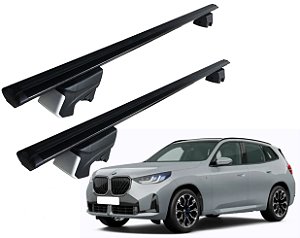 RACK P/ LONGARINAS INTEGRADAS BETA ALUMÍNIO (1,26M) BMW X3 2020 2021 2022 2023 - PRETO