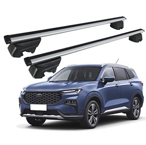 RACK P/ LONGARINAS INTEGRADAS BETA ALUMÍNIO (1,36M) FORD TERRITORY 2024 / 2025 – CINZA