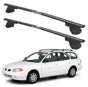 RACK P/ LONGARINAS ALPHA AÇO 01 (1,10M) HYUNDAI ELANTRA 1996 1997 1998 1999 - PRETO