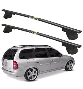 RACK P/ LONGARINAS ALPHA AÇO 01 (1,10M) GM CORSA WAGON 1997 1998 1999 2000 2001 2002 - PRETO