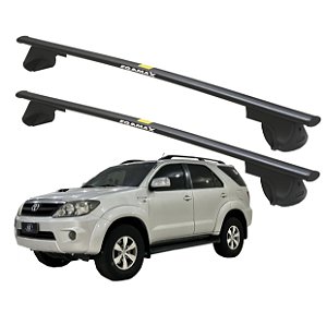 RACK P/ LONGARINAS ALPHA AÇO 01 (1,10M) TOYOTA HILUX SW4 2006 2007 2008 2009 2010 2011 2012 2013 2014 - PRETO