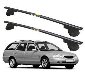 RACK P/ LONGARINAS ALPHA AÇO 01 (1,10M) FORD MONDEO WAGON 1996 1997 1998 1999 2000 - PRETO