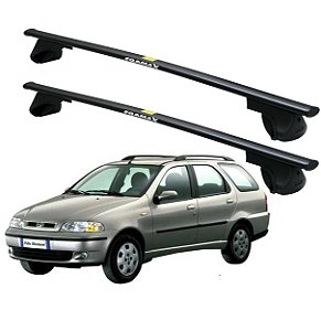 RACK P/ LONGARINAS ALPHA AÇO 01 (1,10M) FIAT PALIO WEEKEND 1996 1997 1998 1999 2000 2001 2002 2003 2004 2005 2006 2007 2008 2009 2010 2011 2012 2013 2014 - PRETO