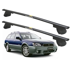 RACK P/ LONGARINAS ALPHA AÇO 01 (1,10M) SUBARU OUTBACK 1997 1998 1999 2000 2001 2002 - PRETO