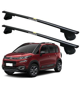 RACK P/ LONGARINAS ALPHA AÇO 02 (1,20M) CITROEN AIRCROSS 2016 2017 2018 2019 - PRETO