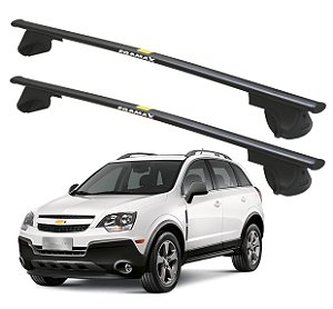 RACK P/ LONGARINAS ALPHA AÇO 02 (1,20M) GM CAPTIVA 2008 2009 2010 2011 2012 2013 2014 2015 2016 2017- PRETO