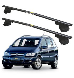 RACK P/ LONGARINAS ALPHA AÇO 02 (1,20M) GM ZAFIRA 2001 2002 2003 2004 2005 2006 2007 2008 2009 2010 2011 2012 - PRETO