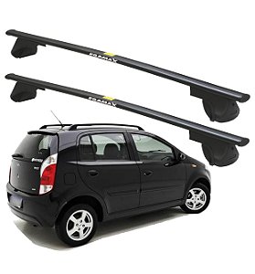 RACK P/ LONGARINAS ALPHA AÇO 02 (1,20M) CHERY FACE 2010 2011 2012 2013 2014 - PRETO