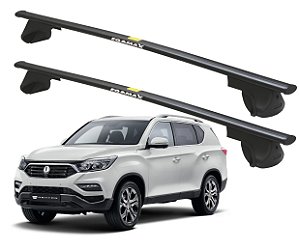 RACK P/ LONGARINAS ALPHA AÇO 02 (1,20M) SSANGYONG REXTON 2002 2003 2004 2005 2006 2007 2008 2009 2010 2011 2012 2013 204 2015 2016 2017 2018 - PRETO