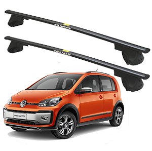 RACK P/ LONGARINAS ALPHA AÇO 02 (1,20M) VW CROSS UP 2015 2018 2017 2018 2019 - PRETO