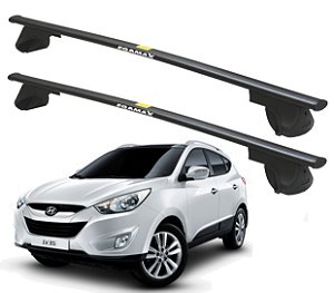 RACK P/ LONGARINAS ALPHA AÇO 02 (1,20M) HYUNDAI IX35 2010 2011 2012 2013 204 2015 2016 2017 2018 2019 2020 2021 2022 - PRETO