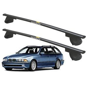 RACK P/ LONGARINAS ALPHA AÇO 02 (1,20M) BMW SÉRIE 5 1997 1998 1999 2000 2001 2002 2003 2004 2005 2006 2007 2008 - PRETO