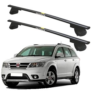 RACK P/ LONGARINAS ALPHA AÇO 02 (1,20M) FIAT FREEMONT 2012 2013 2014 2015 2016 2017 - PRETO