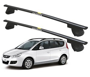 RACK P/ LONGARINAS ALPHA AÇO 02 (1,20M) JAC J6 2001 2002 2003 2004 2005 2006 2007 2008 2009 2010 2011 2012 2013 2014 2015 - PRETO