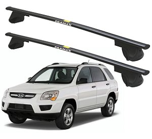 RACK P/ LONGARINAS ALPHA AÇO 02 (1,20M) KIA SPORTAGE 1996 1997 1998 1999 2000 2001 2002 2003 2004 2005 2006 2007 2008 2009 2010 - PRETO