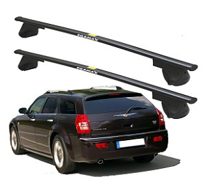 RACK P/ LONGARINAS ALPHA AÇO 02 (1,20M) CHRYSLER 300C 2005 2006 2007 2008 2009 - PRETO
