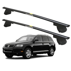 RACK P/ LONGARINAS ALPHA AÇO 02 (1,20M) VW TOUAREG 2005 2006 2007 2008 2009 2010 2011 2012 2013 2014 - PRETO