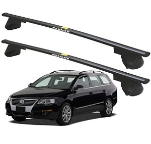 RACK P/ LONGARINAS ALPHA AÇO 02 (1,20M) VW PASSAT VARIANT 1997 1998 1999 2000 2001 2002 2003 2004 2005 2006 2007 2008 2009 2010 2011 2012 2013 2014 - PRETO
