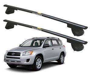 RACK P/ LONGARINAS ALPHA AÇO 02 (1,20M) TOYOTA RAV 4 2000 2001 2002 2003 2004 2005 2006 2007 2008 2009 2010 2011 2012 2013 - PRETO