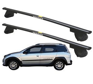 RACK P/ LONGARINAS ALPHA AÇO 02 (1,20M) PEUGEOT 207 ESCAPADE 2009 2010 2011 2012 2013 - PRETO