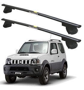 RACK P/ LONGARINAS ALPHA AÇO 02 (1,20M) SUZUKI JIMNY 1998 1999 2000 2001 2002 2003 2004 2005 2006 2007 2008 2009 2010 2011 2012 2013 2014 2015 2016 2017 2018 2019 2020 2021 2022 - PRETO