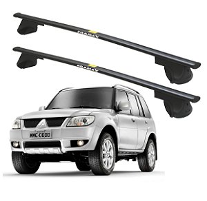 RACK P / LONGARINAS ALPHA AÇO 03 (1,30M) MITSUBISHI PAJERO TR4 2006 2007 2008 2009 2010 2011 2012 2013 2014 2015 - PRETO