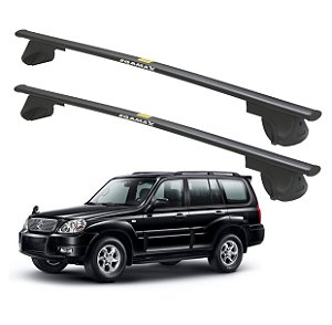 RACK P / LONGARINAS ALPHA AÇO 03 (1,30M) HYUNDAI TERRACAN 2001 2002 2003 2004 2005 2006 2007 - PRETO