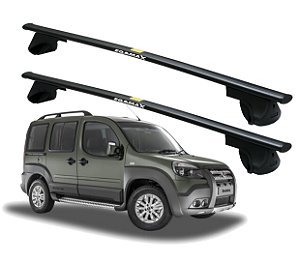 RACK P / LONGARINAS ALPHA AÇO 03 (1,30M) FIAT DOBLO 2002 2003 2004 2005 2006 2007 2008 2009 2010 2011 2012 2013 204 2015 2016 2017 2018 2019 2020 - PRETO