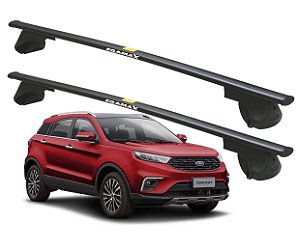 RACK P/ LONGARINAS ALPHA AÇO 03 (1,30M) FORD TERRITORY 2021 2022 2023 2024 - PRETO