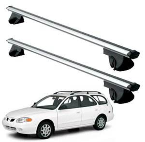 RACK P/ LONGARINAS ALPHA ALUMÍNIO 01 (1,06M) HYUNDAI ELANTRA 1996 1997 1998 1999 - CINZA