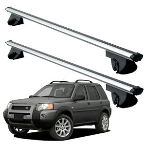 RACK P/ LONGARINAS ALPHA ALUMÍNIO 01 (1,06M) LAND ROVER FREELANDER 2004 2005 2006 - CINZA