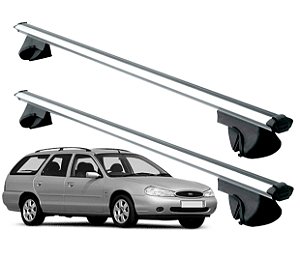 RACK P/ LONGARINAS ALPHA ALUMÍNIO 01 (1,06M) FORD MONDEO WAGON 1996 1997 1998 1999 2000 - CINZA