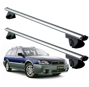 RACK P/ LONGARINAS ALPHA ALUMÍNIO 01 (1,06M) SUBARU OUTBACK 1997 1998 1999 2000 2001 2002 - CINZA