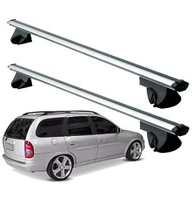 RACK P/ LONGARINAS ALPHA ALUMÍNIO 01 (1,06M) GM CORSA WAGON 1997 1997 1998 1999 2000 2001 2002 - CINZA