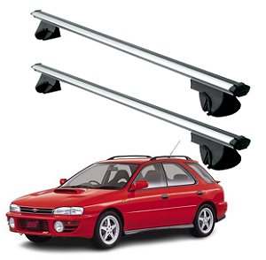 RACK P/ LONGARINAS ALPHA ALUMÍNIO 01 (1,06M) SUBARU IMPREZA 1993 1994 1995 1996 1997 1998 1999 2000 - CINZA