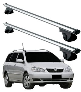 RACK P/ LONGARINAS ALPHA ALUMÍNIO 01 (1,06M) TOYOTA FIELDER 2004 2005 2006 2007 2008 - CINZA