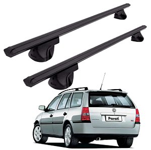 RACK P/ LONGARINAS ALPHA ALUMÍNIO 01 (1,06M) VW PARATI 1996 1997 1998 1999 2000 2001 2002 2003 2004 2005 2006 2007 2008 2009 2010 2011 2012 2013 - PRETO