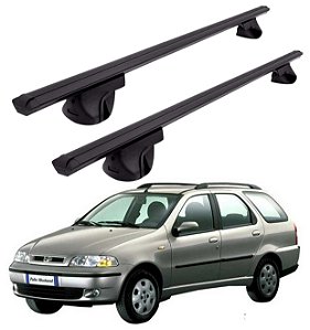 RACK P/ LONGARINAS ALPHA ALUMÍNIO 01 (1,06M) FIAT PALIO WEEKEND 1996 1997 1998 1999 2000 2001 2002 2003 2004 2005 2006 2007 2008 2009 2010 2011 2012 2013 2014 - PRETO