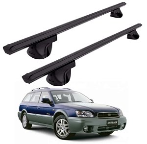 RACK P/ LONGARINAS ALPHA ALUMÍNIO 01 (1,06M) SUBARU OUTBACK 1997 1998 1999 2000 2001 2002 - PRETO