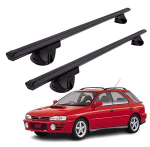 RACK P/ LONGARINAS ALPHA ALUMÍNIO 01 (1,06M) SUBARU IMPREZA 1993 1994 1995 1996 1997 1998 1999 2000 - PRETO